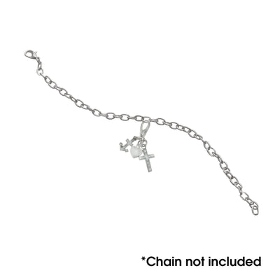 Sterling Silver Hope, Faith, And Charity Charm