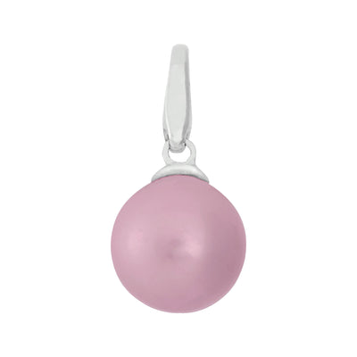 Sterling Silver Light Pink Faux Pearl Charm