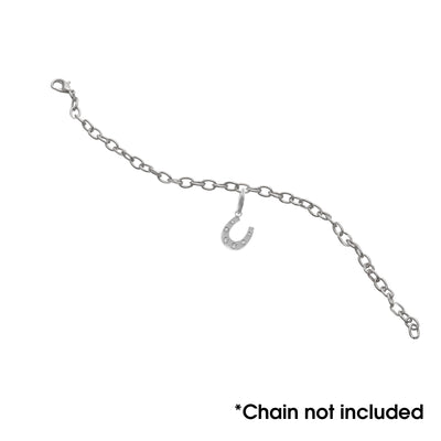 Sterling Silver Horse Shoe With CZ Charm