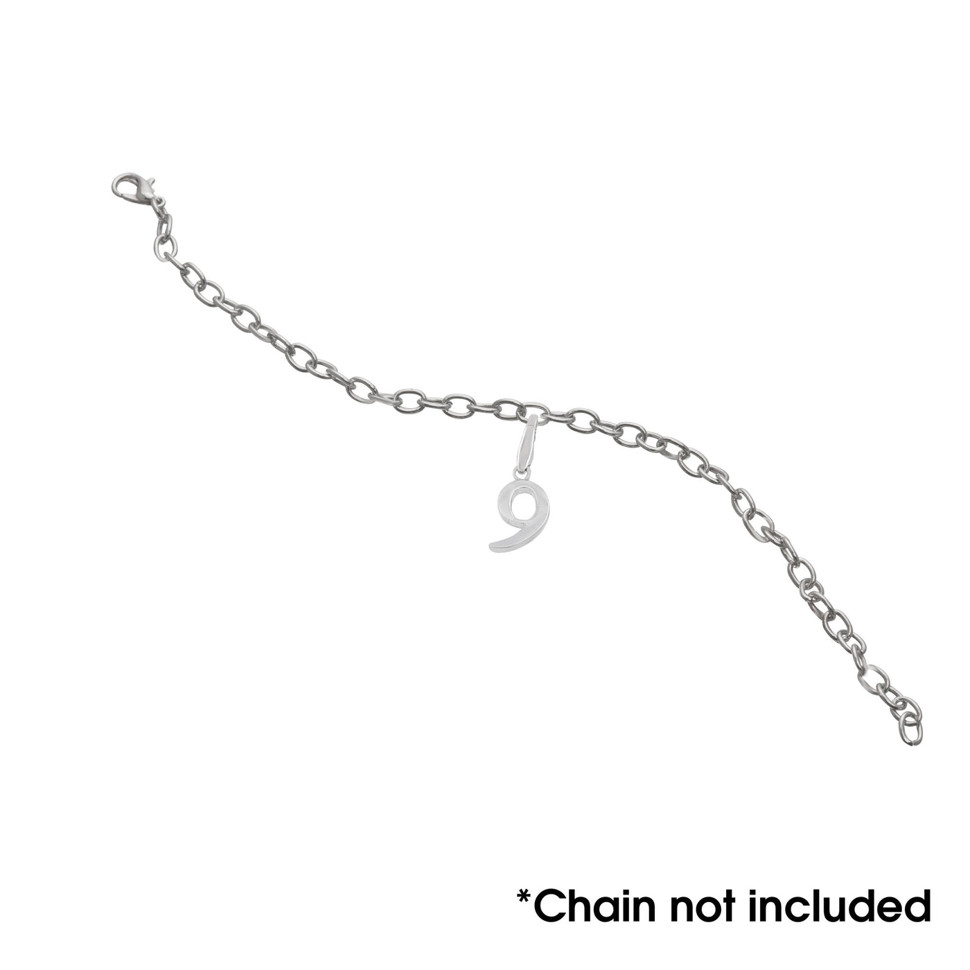 Sterling Silver "9"  Charm