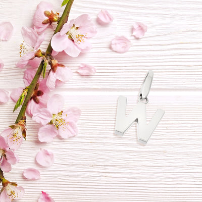 Sterling Silver "W" Charm