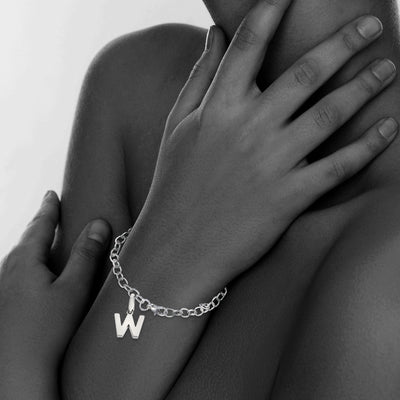 Sterling Silver "W" Charm