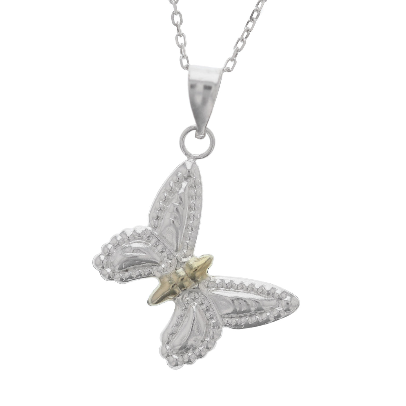 Rebecca Sloane Sterling Silver Butterfly Pendant with Chain
