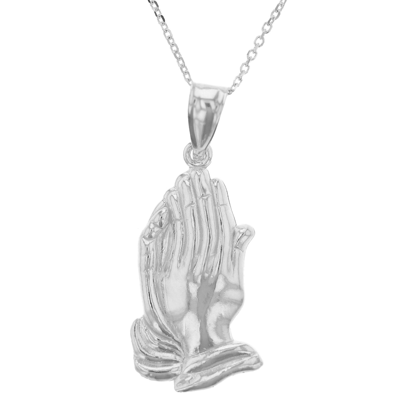 Rebecca Sloane Sterling Silver Praying hands Necklace