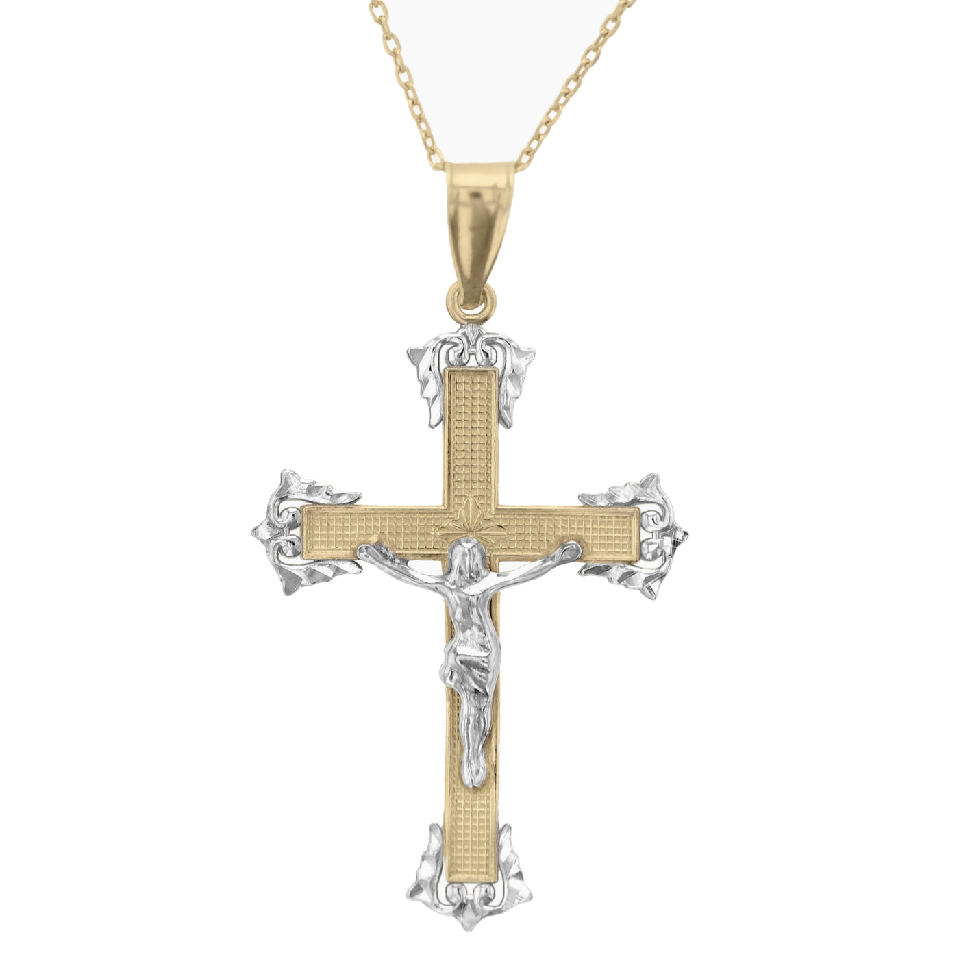 Rebecca Sloane Gold Plated Sterling Silver Crucifix Necklace