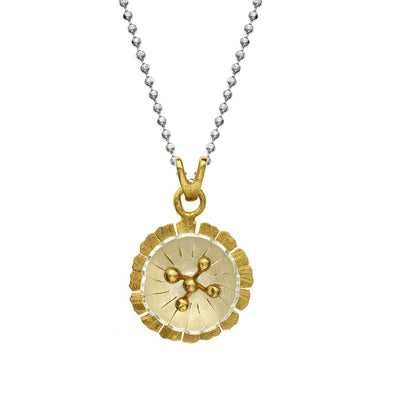 Rebecca Sloane Gold Plated Sterling Silver Passion Flower Pendant
