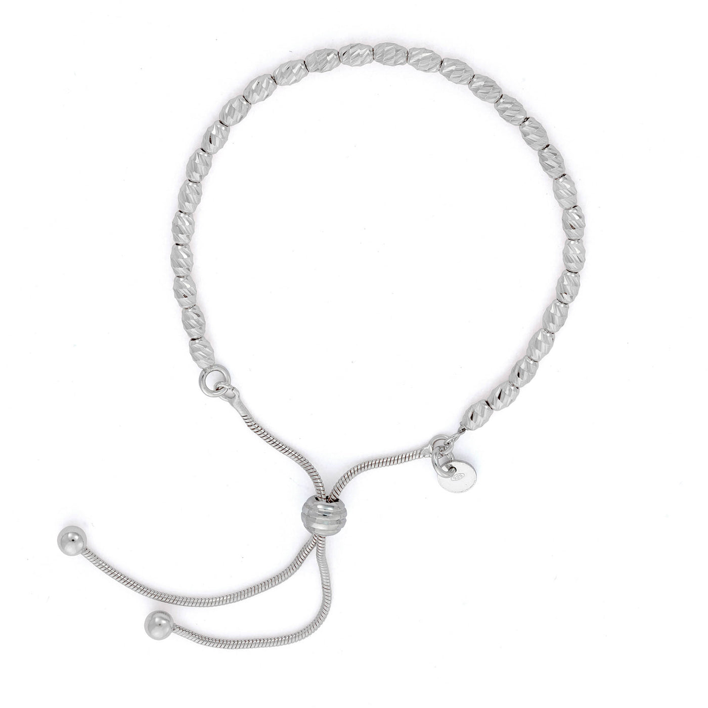 Rebecca Sloane Sterling Silver Adjustable Bracelet With Dc Beads