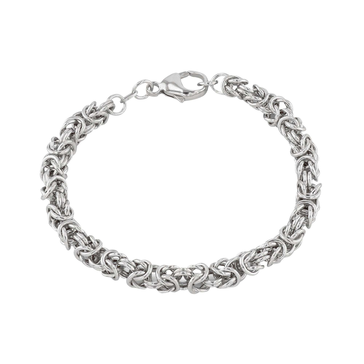 Rebecca Sloane Rhodium Plated Silver Popcorn Chain Bracelet