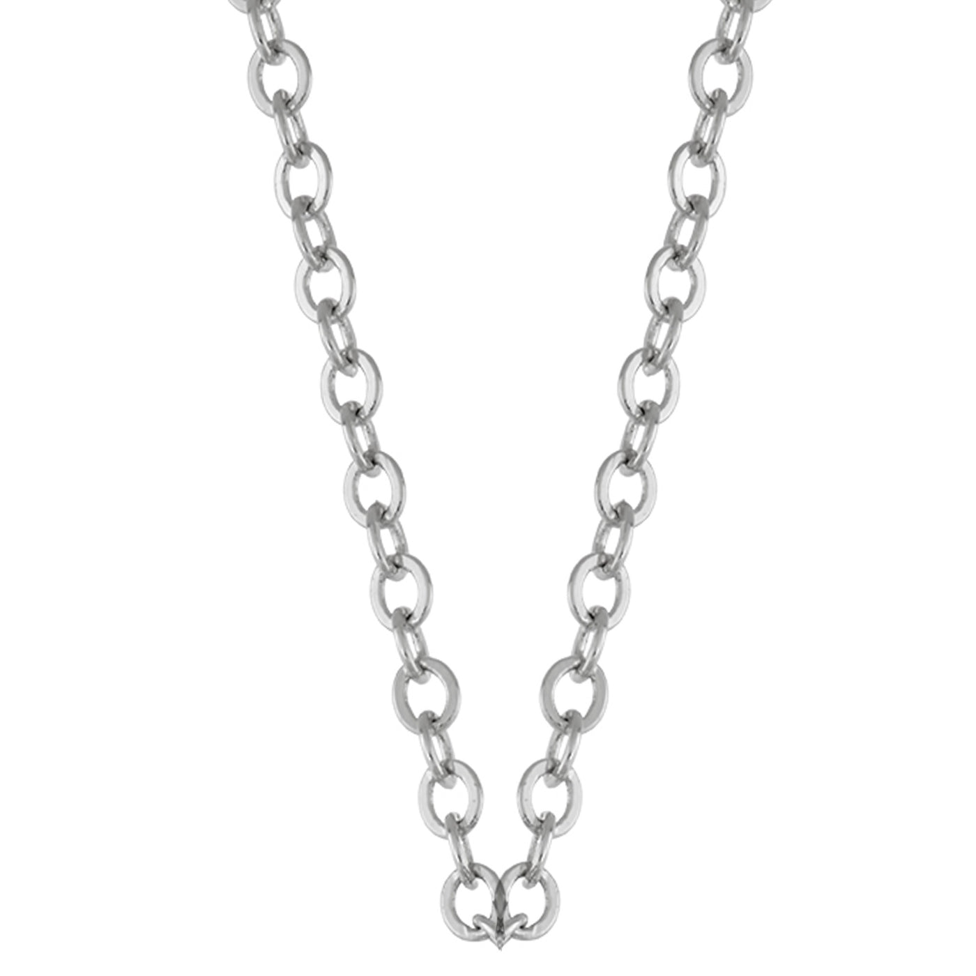 Rebecca Sloane Rhodium Plated Silver 24 inch Chain Link Necklace