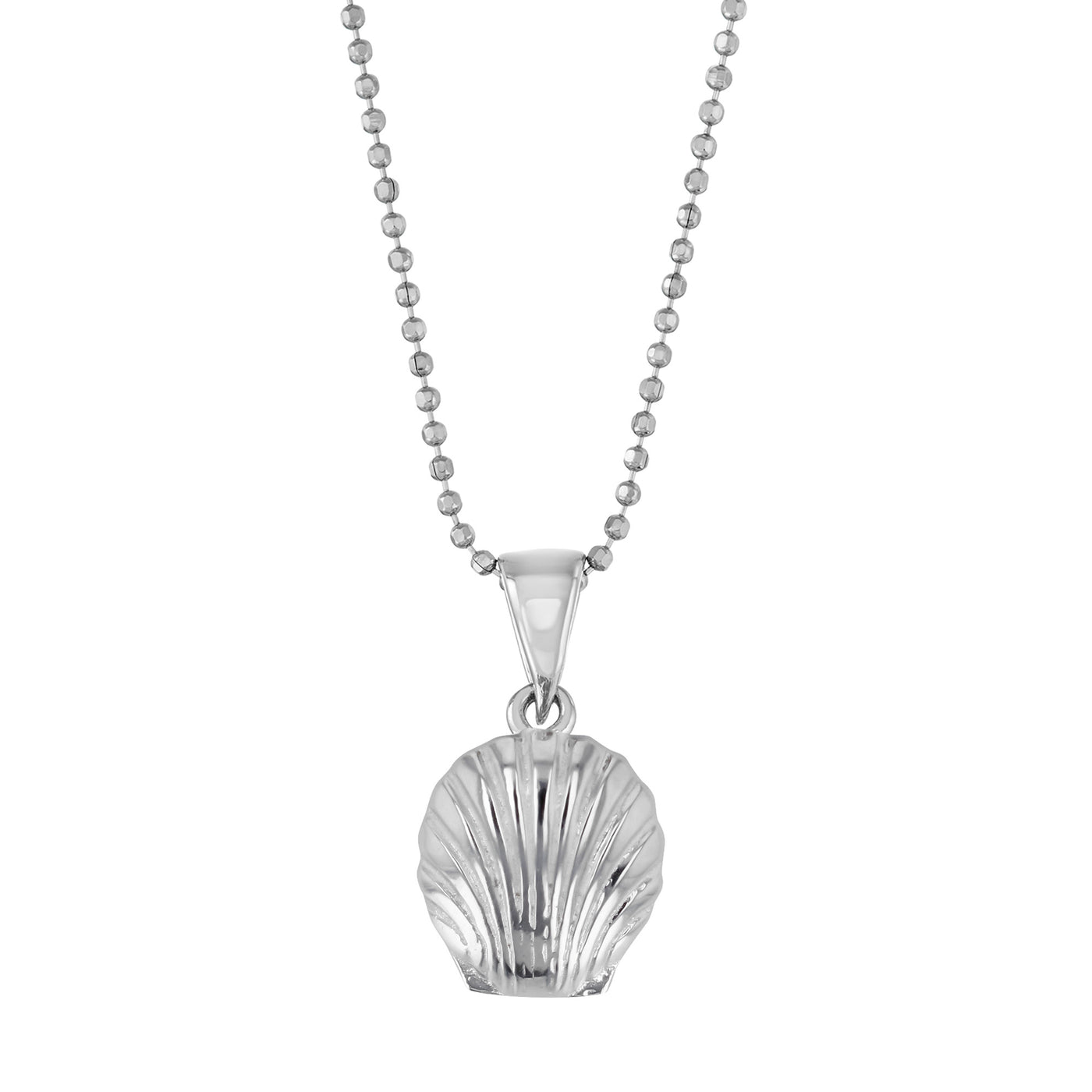 Rebecca Sloane Sterling Silver Clam Shell Pendant Necklace