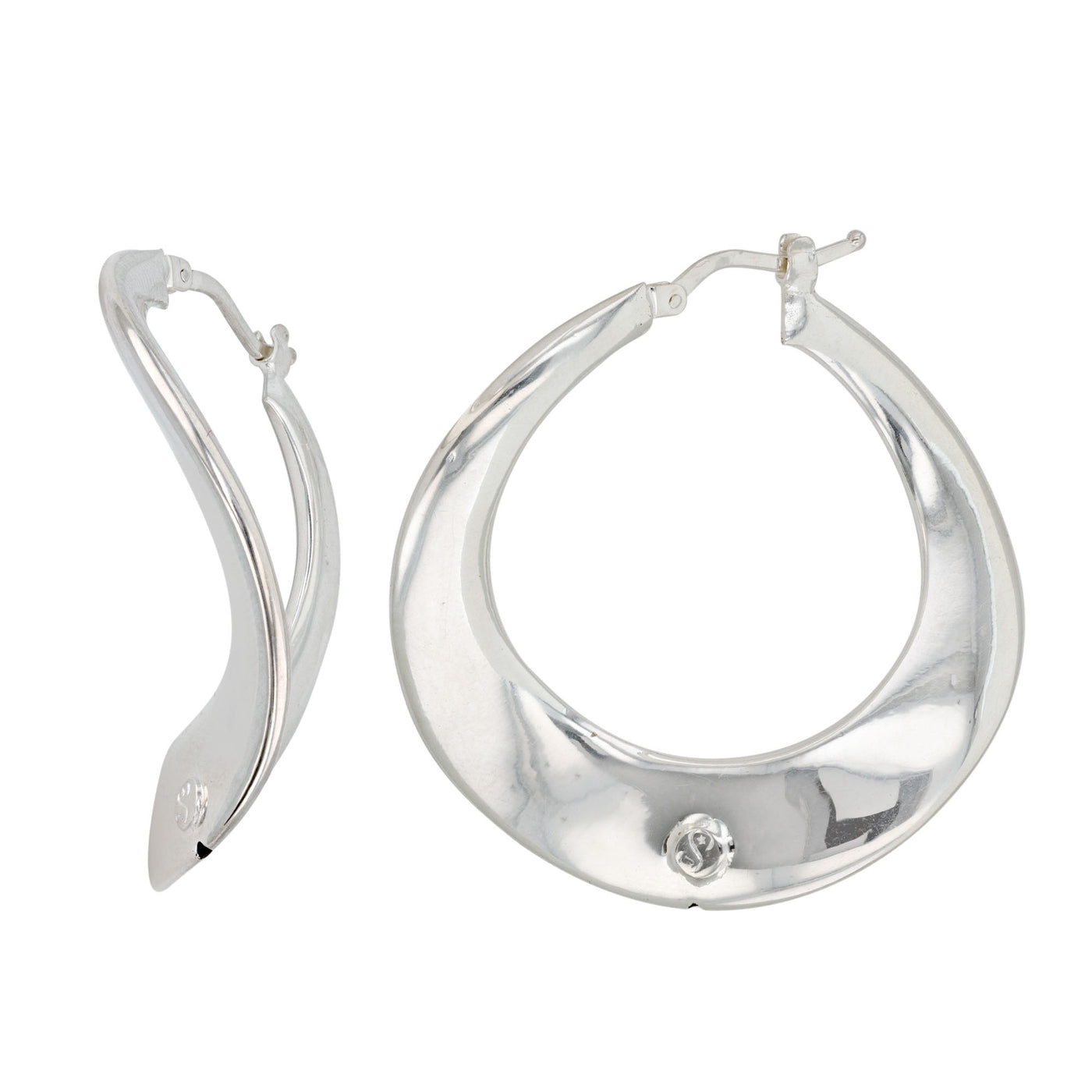 Rebecca Sloane Rhodium Plated Silver Electroform Earring