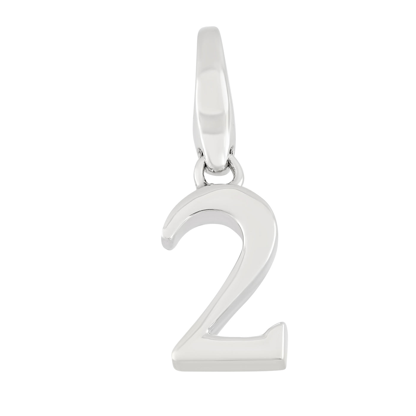 Rebecca Sloane Sterling Silver "2" With Cz Charm