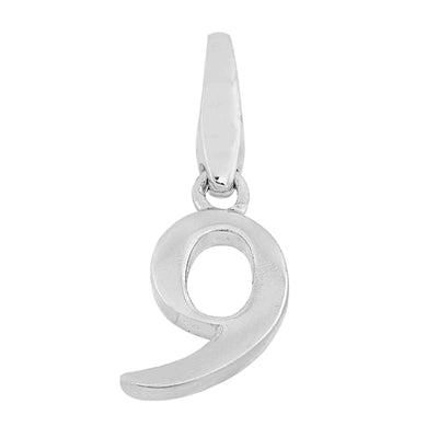 Rebecca Sloane Sterling Silver "9" With Cz Charm