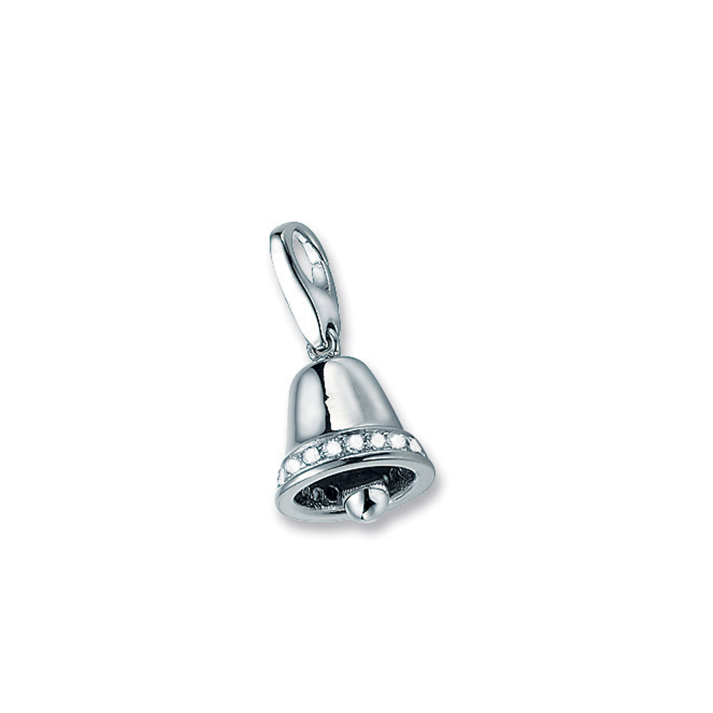 Rebecca Sloane Sterling Silver Bell With Cz Charm