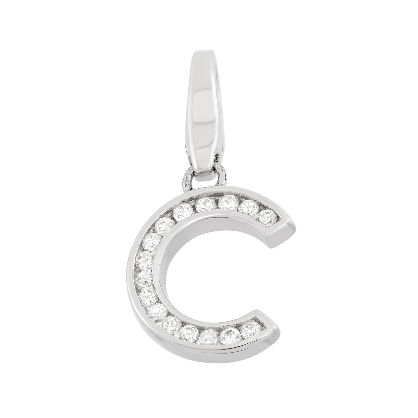 Rebecca Sloane Sterling Silver "C" With Cz Charm