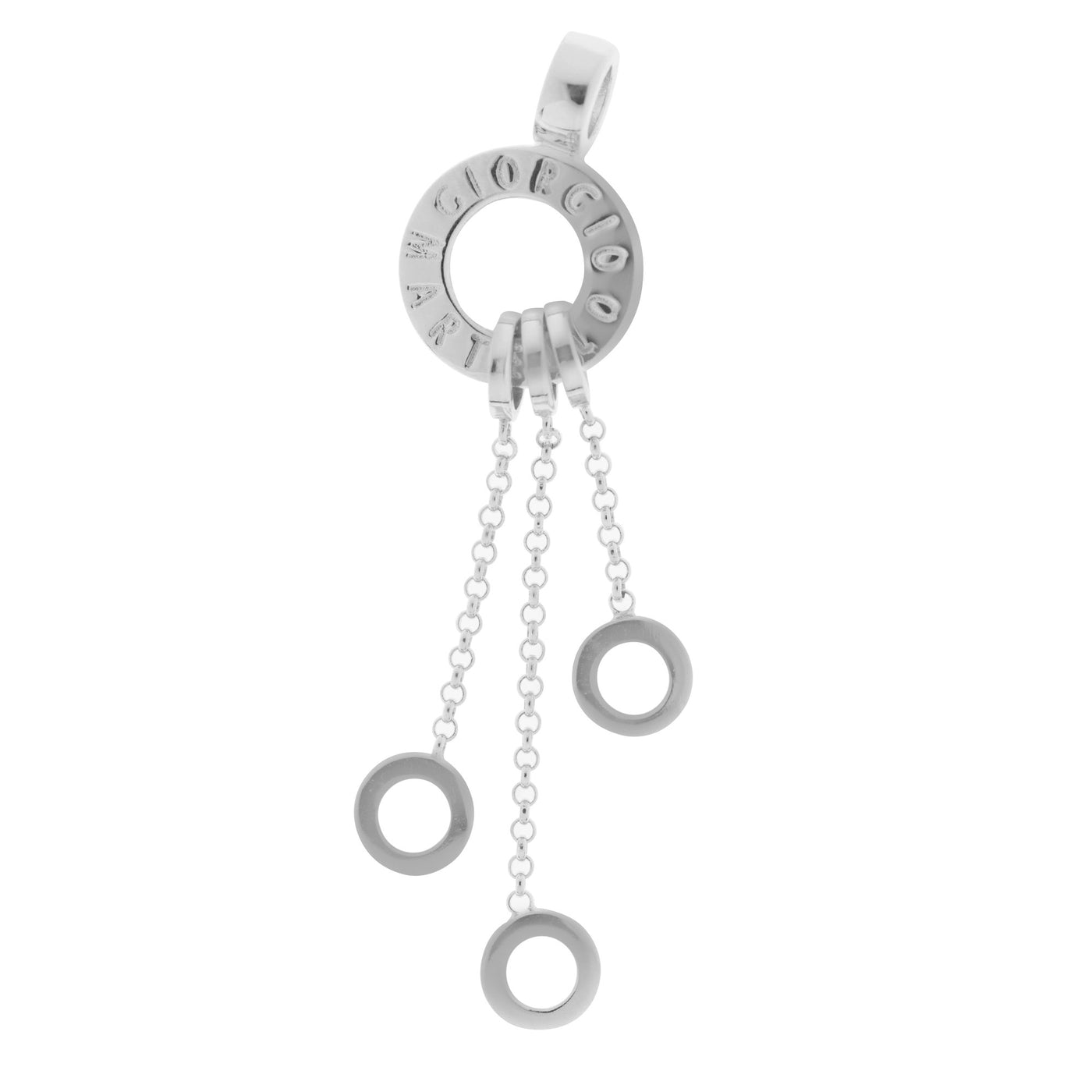 Rebecca Sloane Sterling Silver Carrier With Three Links Charm