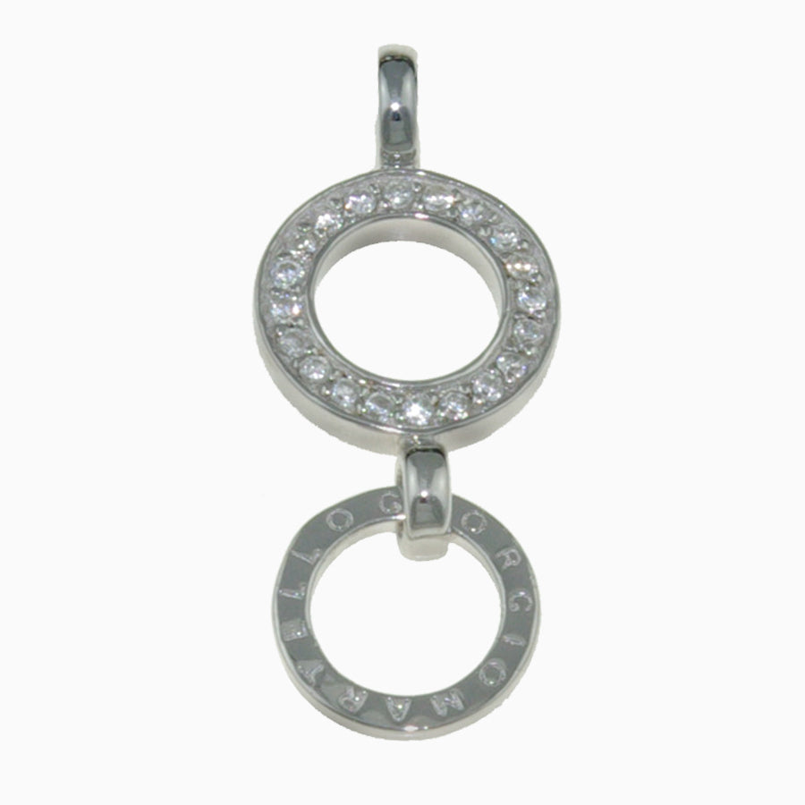 Rebecca Sloane Sterling Silver Charm Carrier With CZ Open Circle