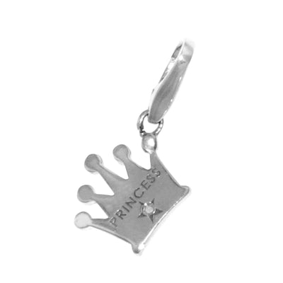 Rebecca Sloane Sterling Silver Crown With Nested Diamond Charm