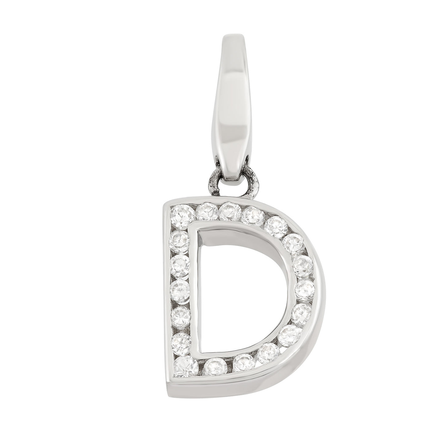 Rebecca Sloane Sterling Silver "D" With Cz Charm