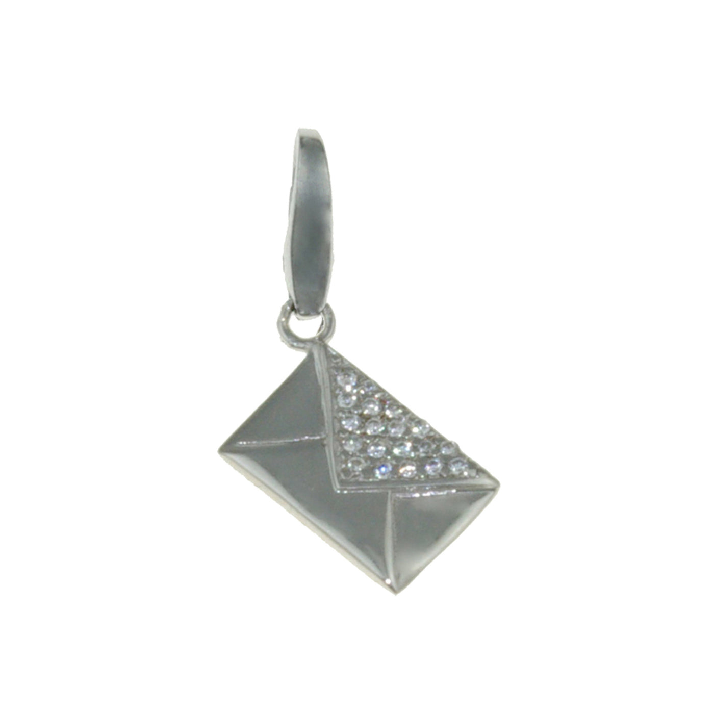 Rebecca Sloane Sterling Silver Envelope With Cz Charm