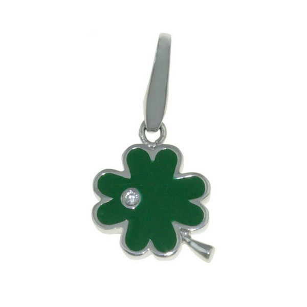 Rebecca Sloane Sterling Silver Four-Leaf Clover With CZ Charm