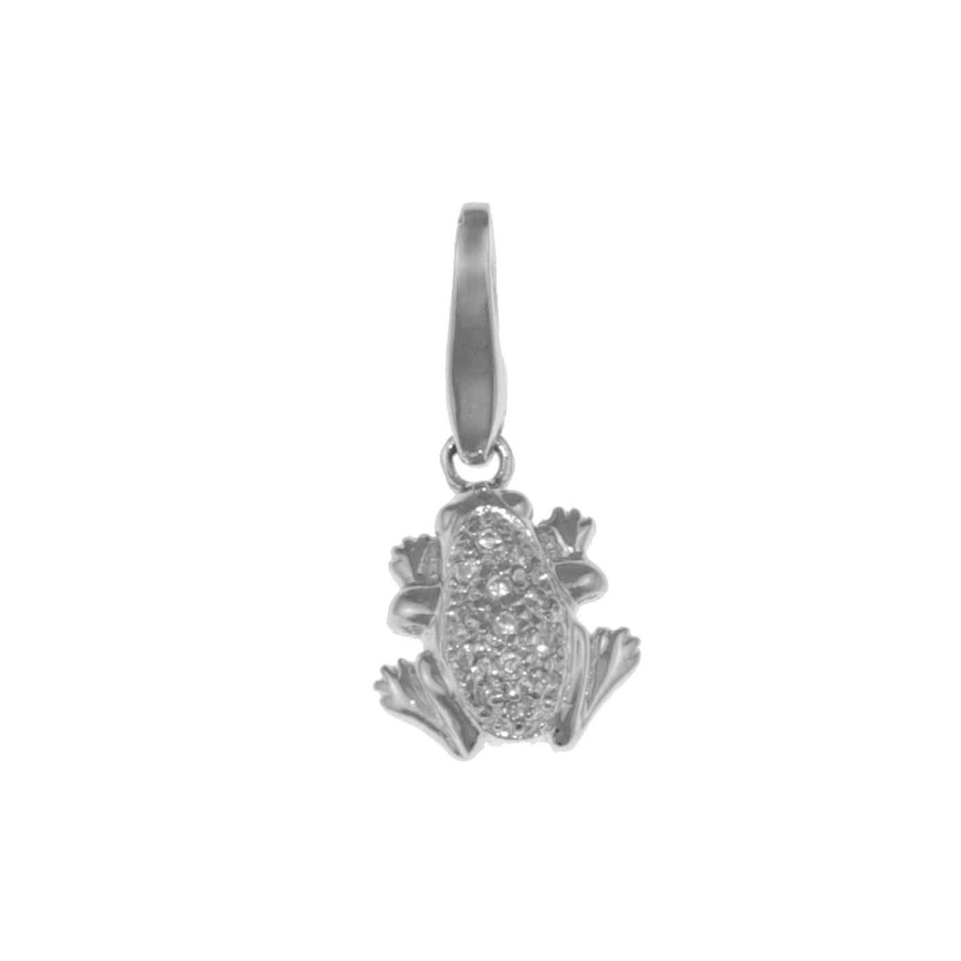 Rebecca Sloane Sterling Silver Frog With Cz Charm