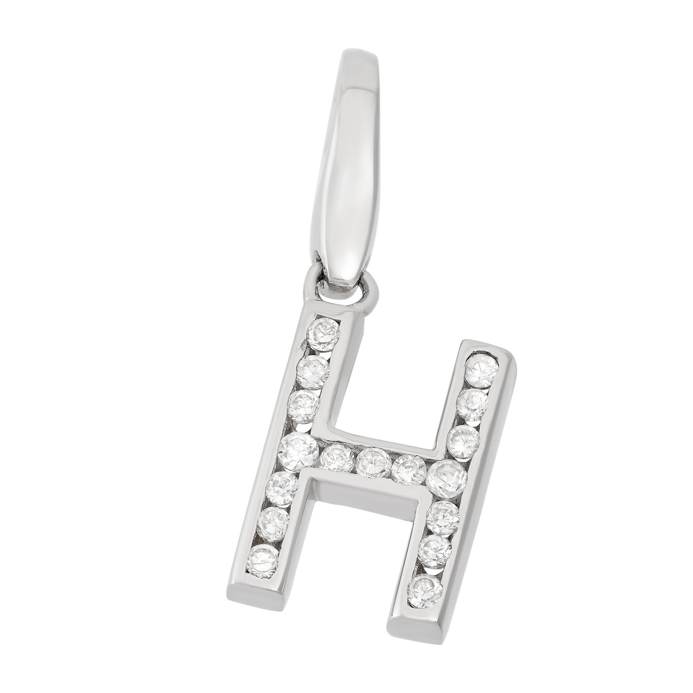 Rebecca Sloane Sterling Silver "H" With Cz Charm