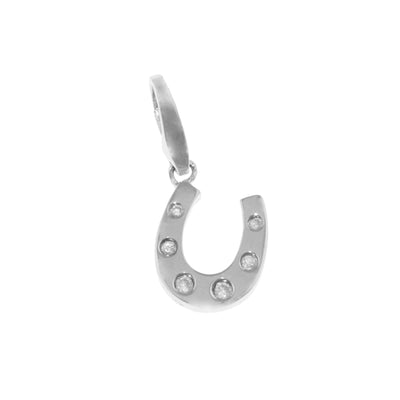 Rebecca Sloane Sterling Silver Horse Shoe With Cz Charm