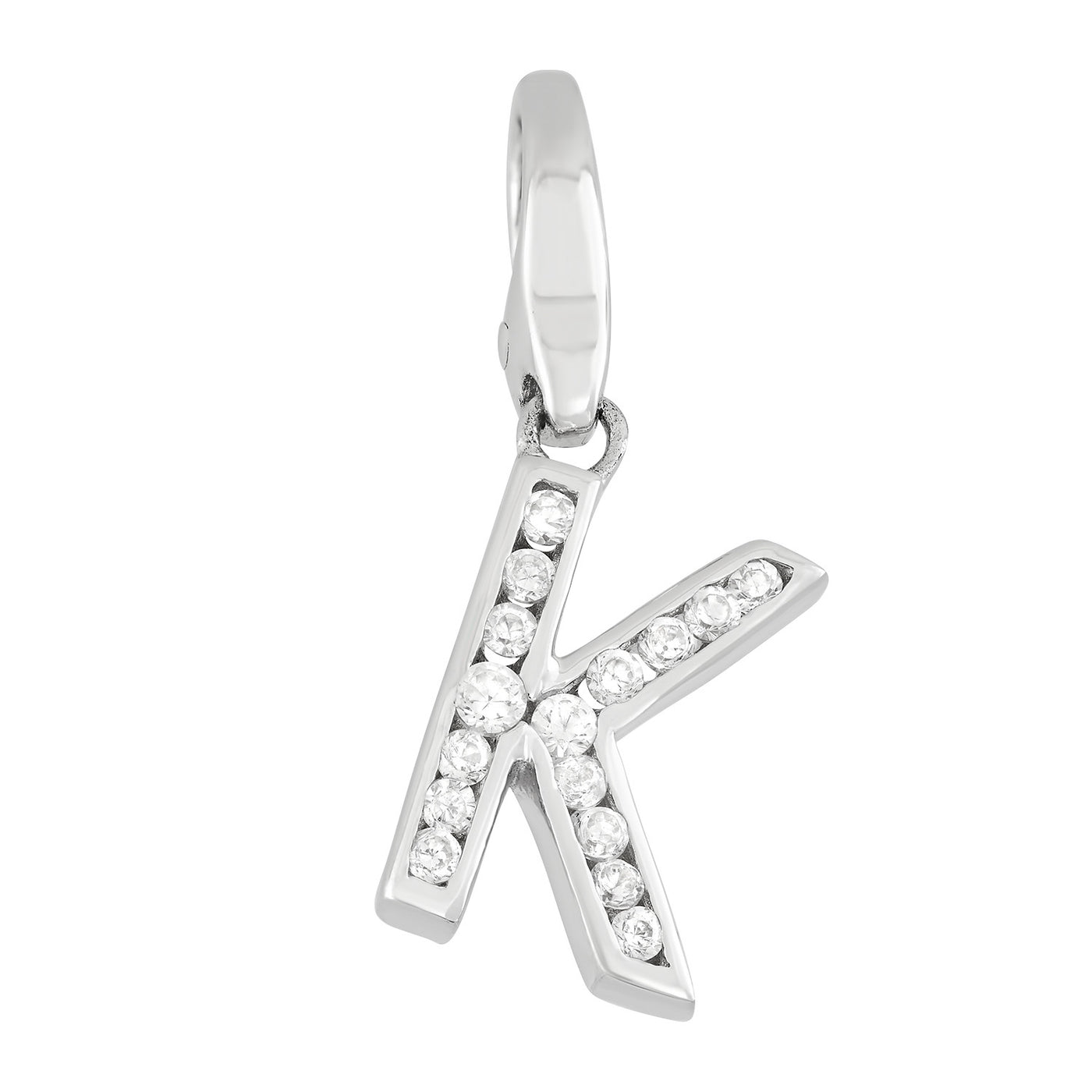 Rebecca Sloane Sterling Silver "K" With Cz Charm
