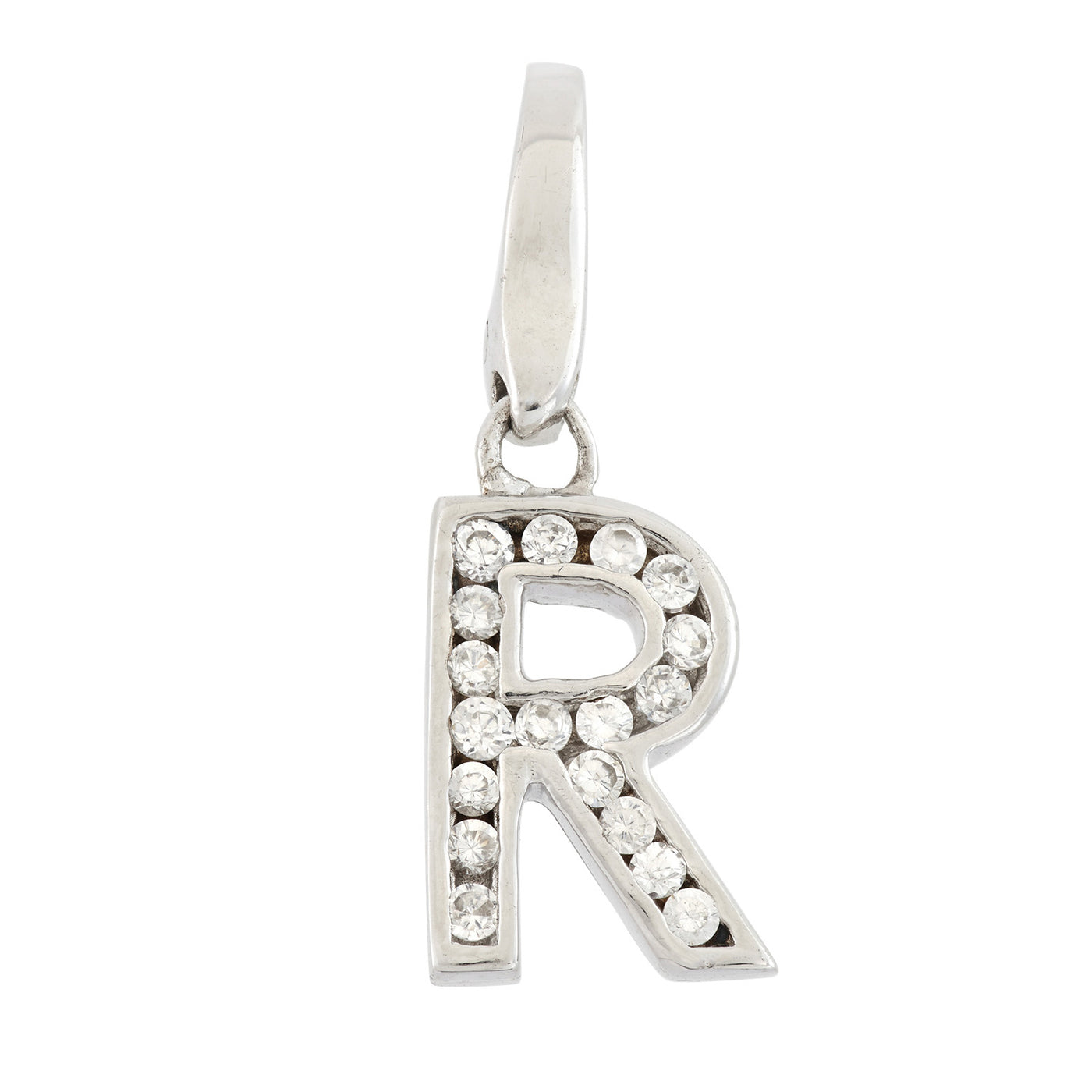 Rebecca Sloane Sterling Silver "R" With Cz Charm