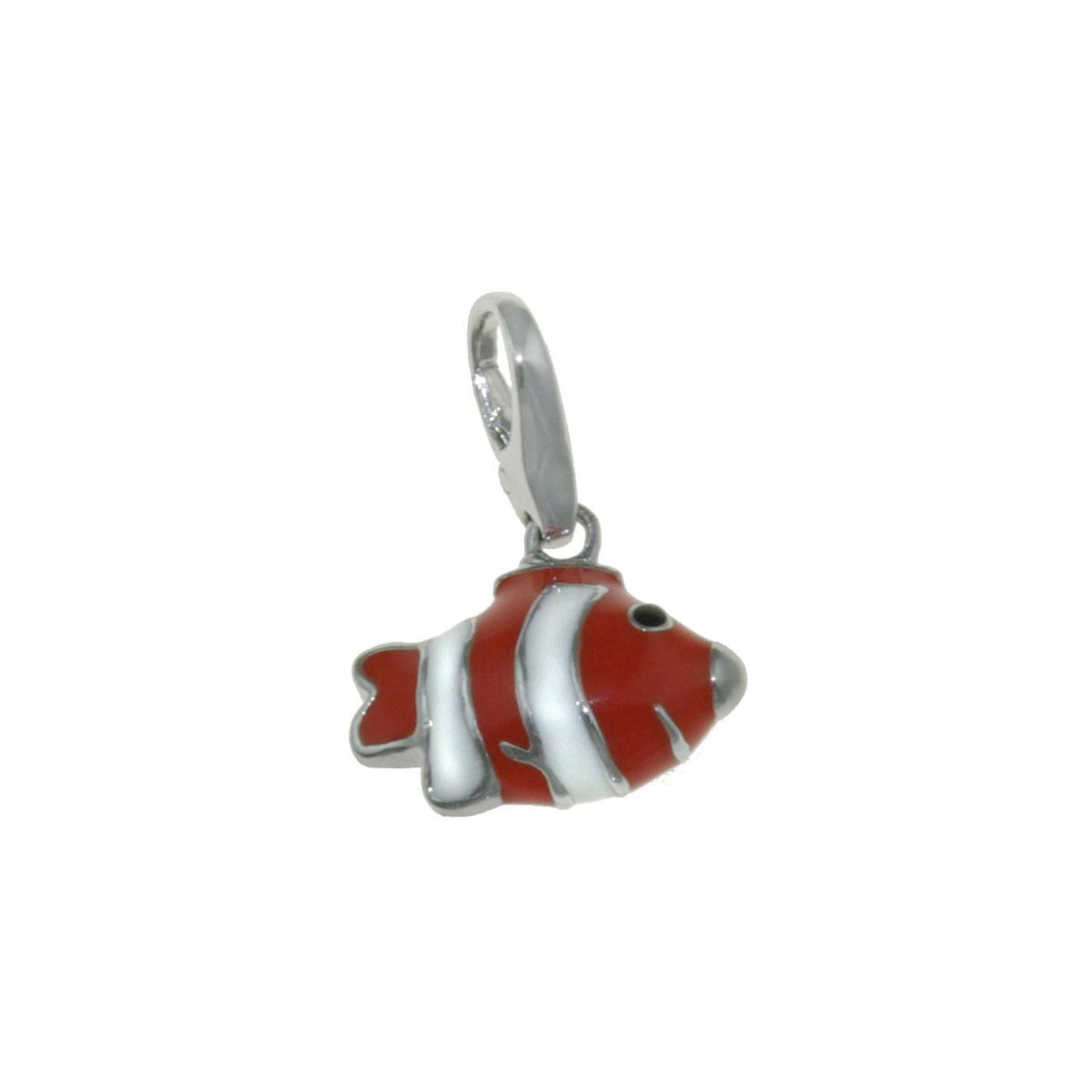 Rebecca Sloane Sterling Silver Red And White Fish Charm