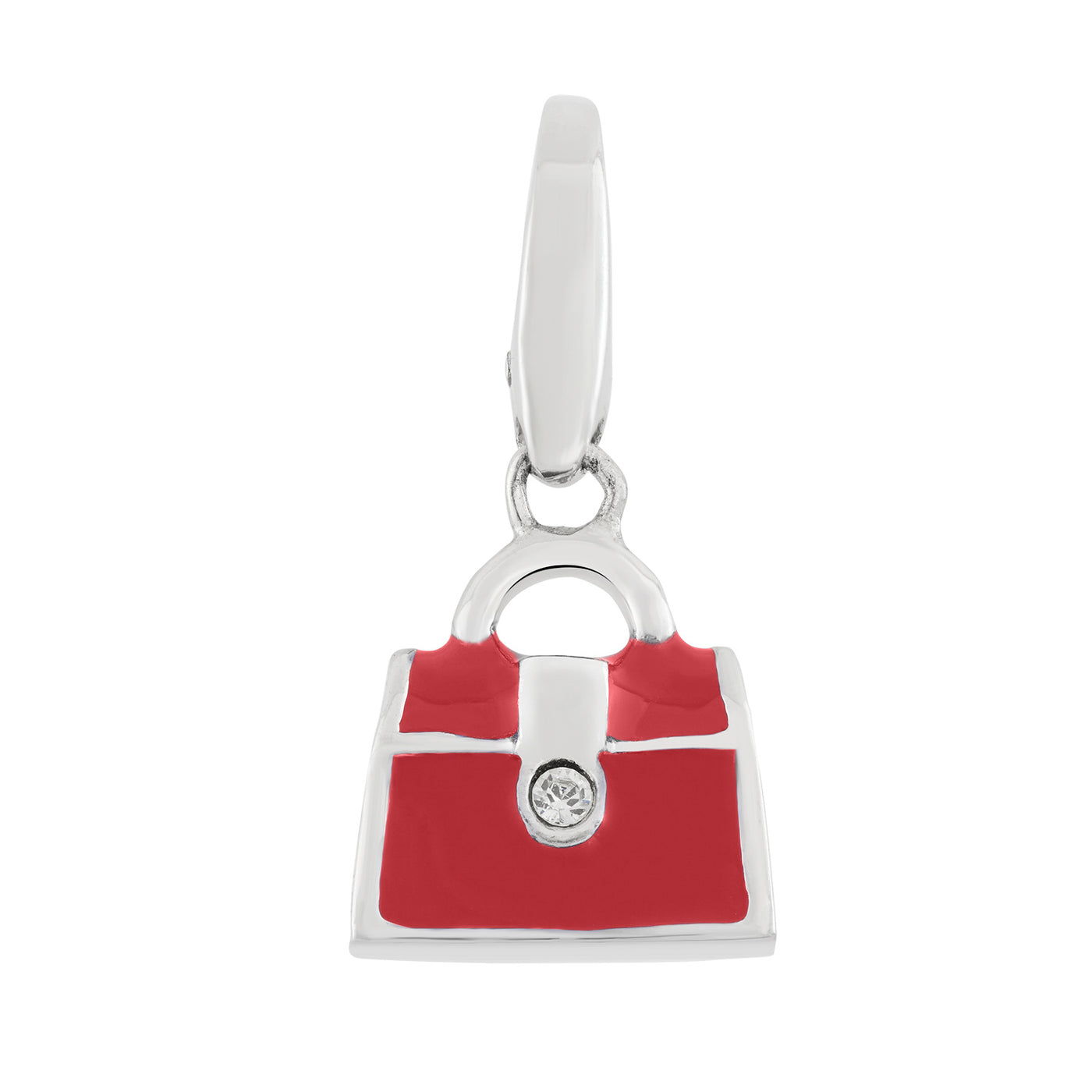 Rebecca Sloane Sterling Silver Red Handbag Charm