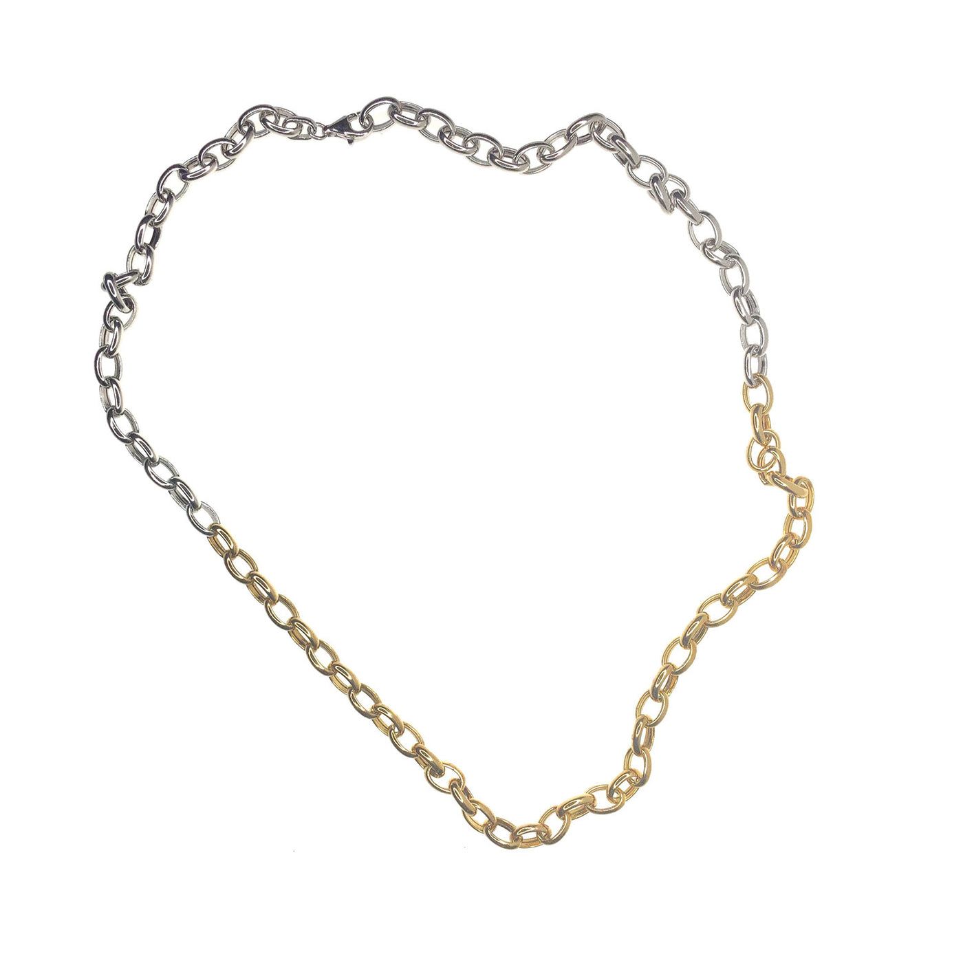 Rebecca Sloane Gold Plated Silver Large Oval Links Necklace