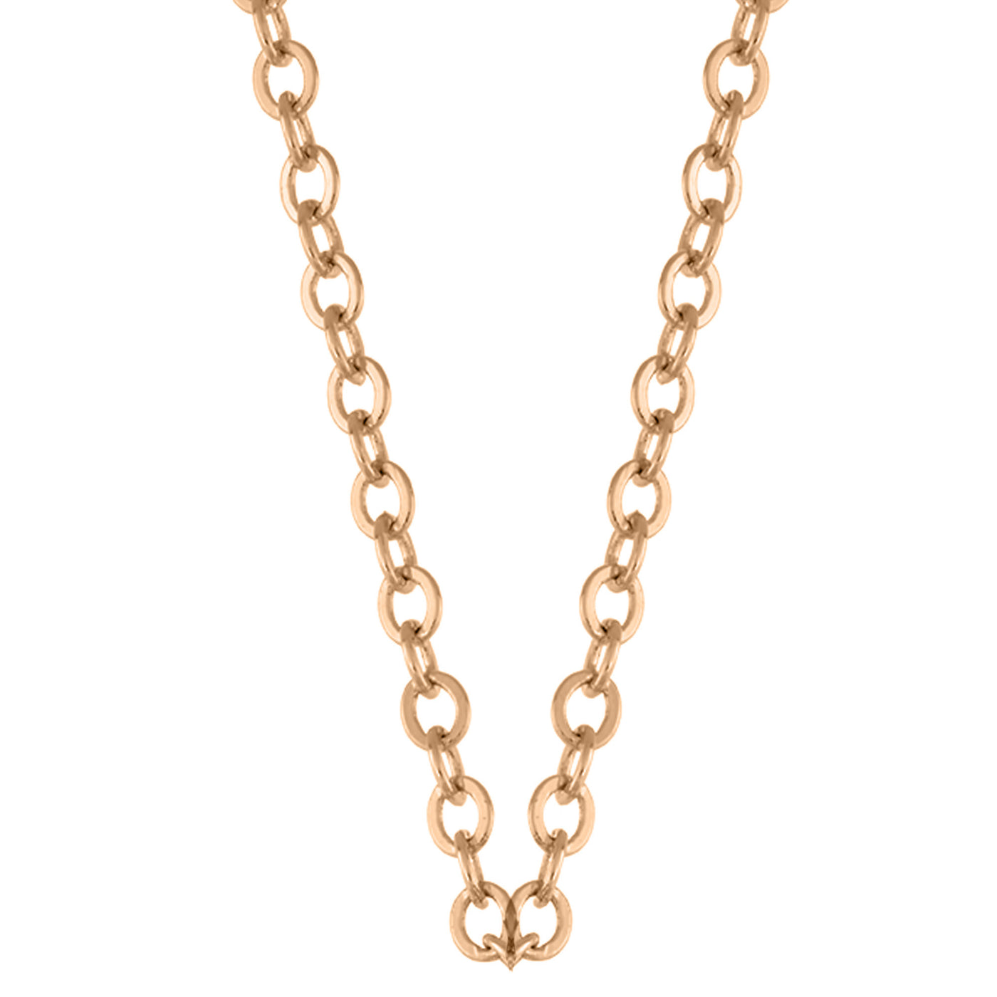 Rebecca Sloane Rose Gold Plated Silver Large Chain Links Necklace