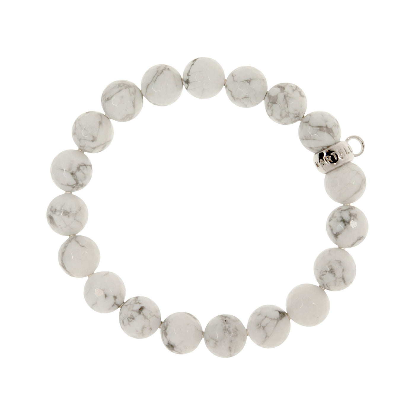 Rebecca Sloane Silver 10 mm White Howlite Bracelet Charm