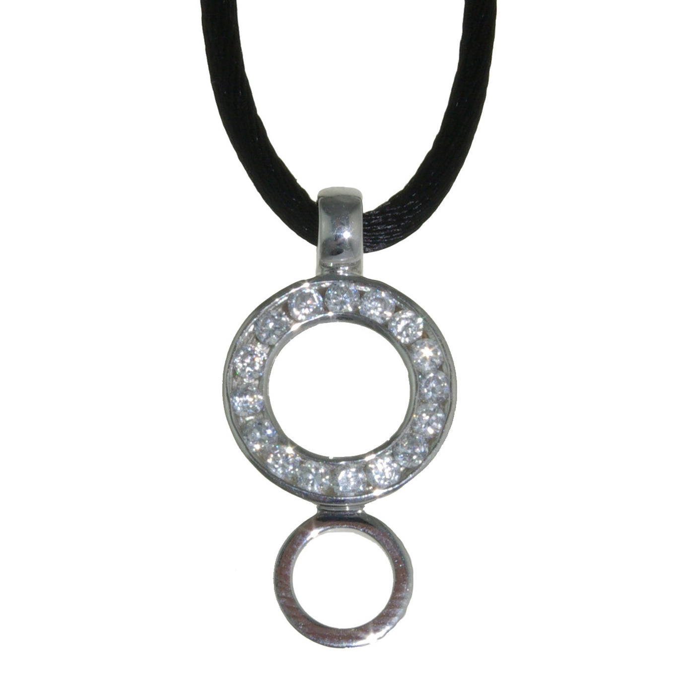 Rebecca Sloane Sterling Silver Short Silk Necklace Charm