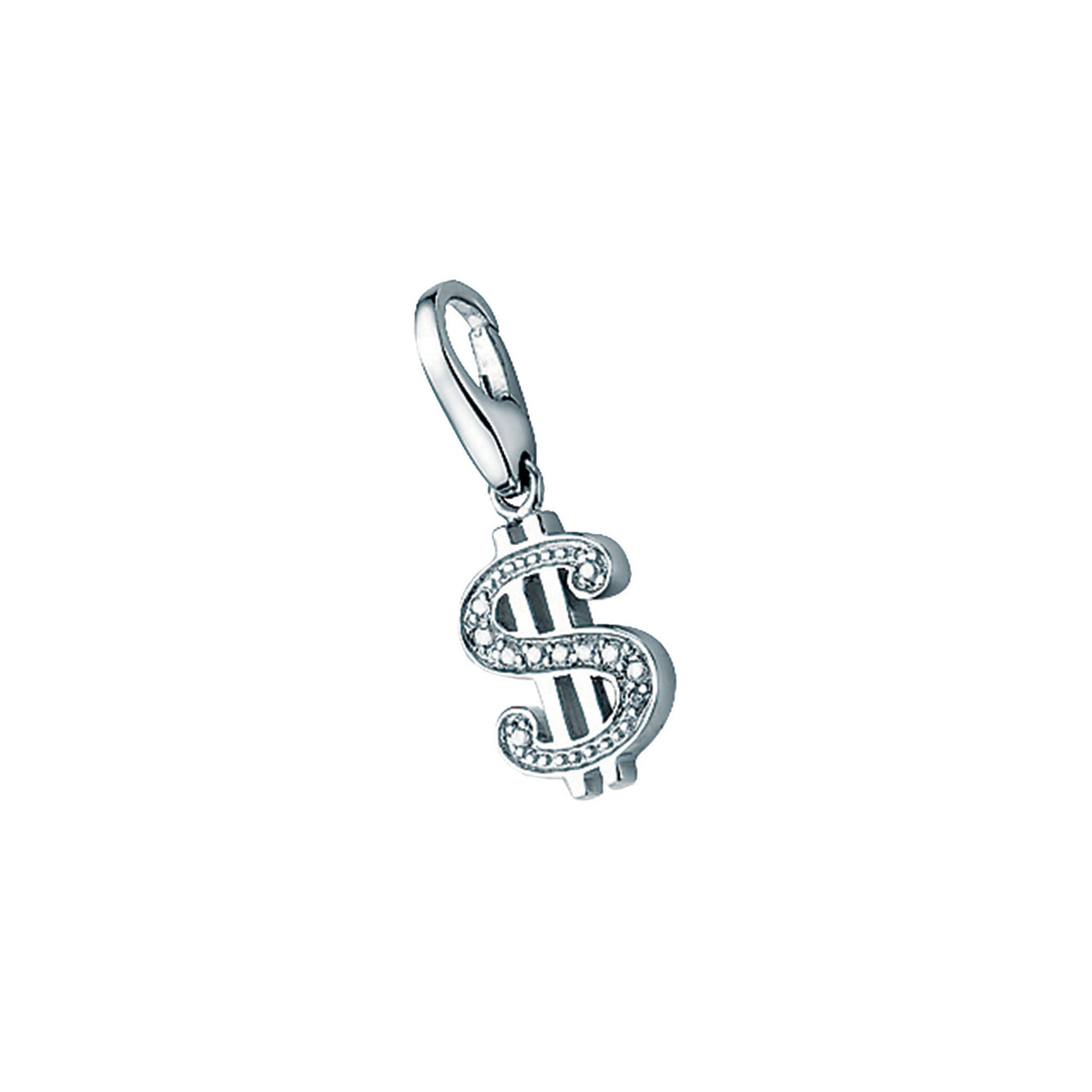 Rebecca Sloane Sterling Silver "$" With Cz Charm