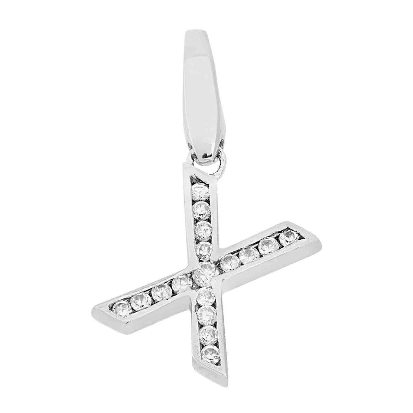 Rebecca Sloane Sterling Silver "X" With Cz Charm