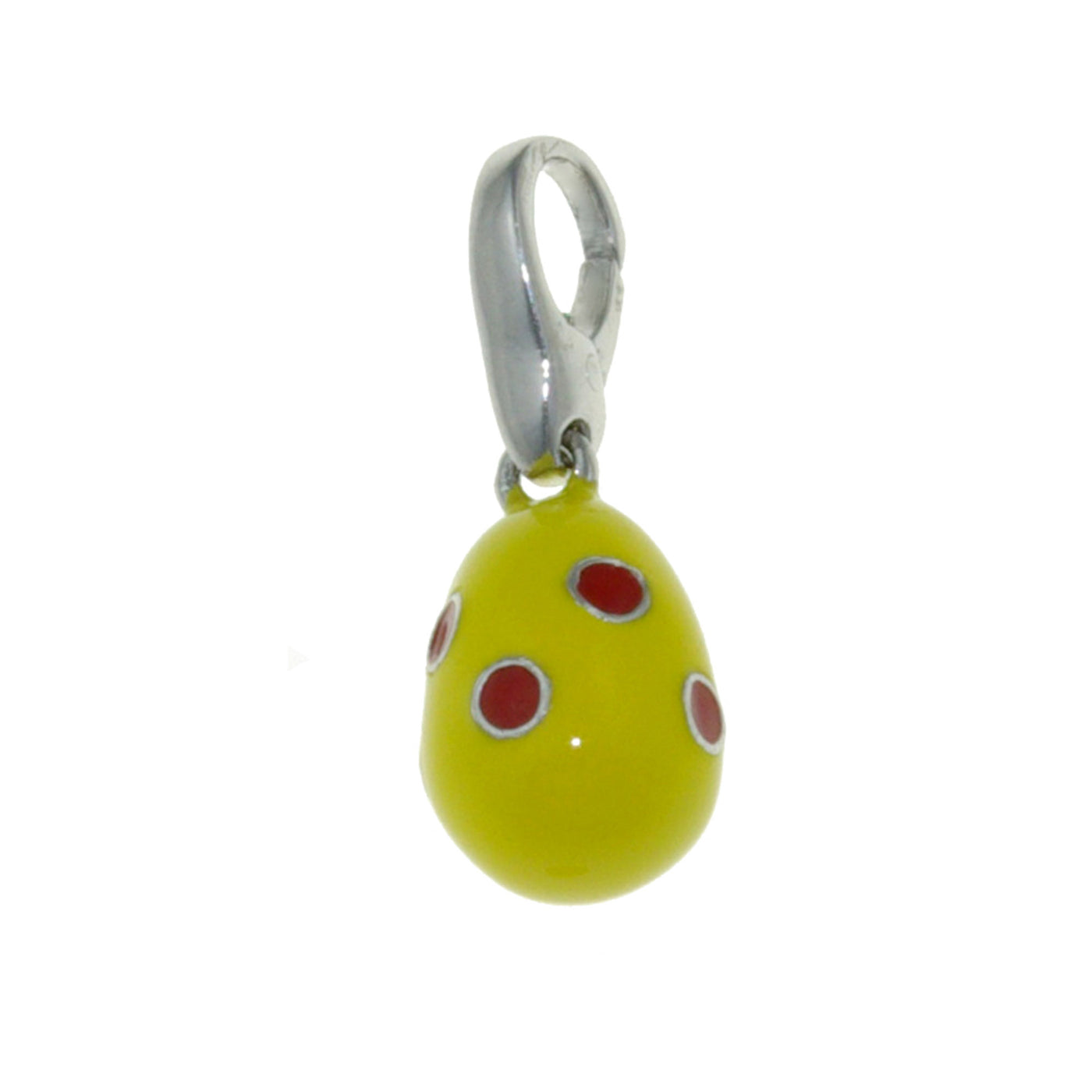 Rebecca Sloane Sterling Silver Yellow Spotted Egg Charm